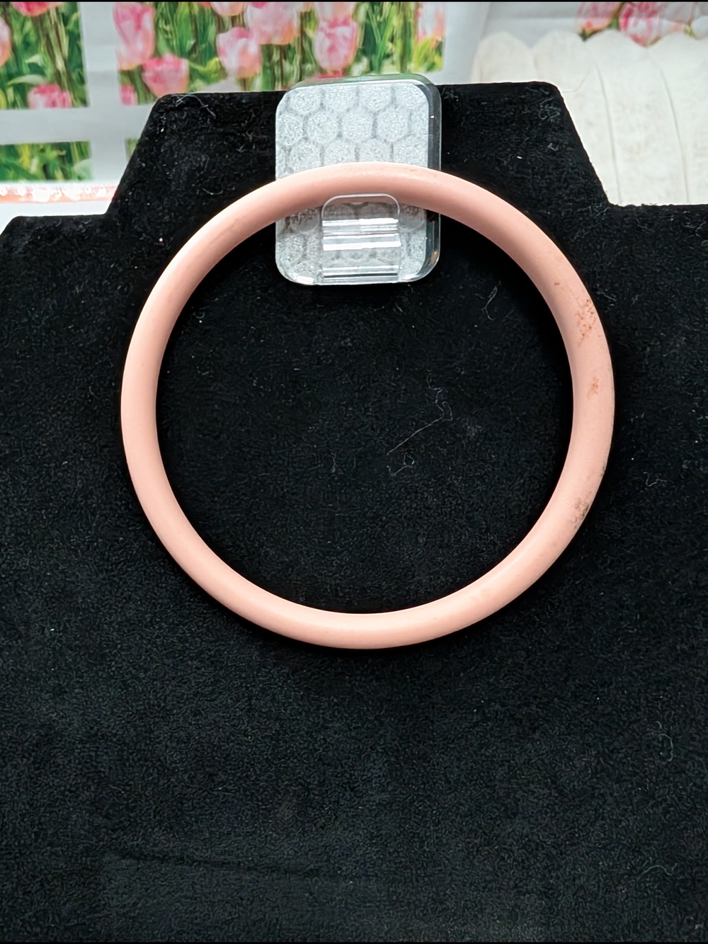 Peach Silicone Bangle Bracelet - Women's Fashion Jewelry